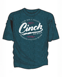Cinch Mens Tee - Teal Lead Don't Follow