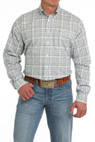 Cinch Men's Western Shirt - White Plaid (MTW1105860)