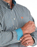 Cinch Men's Western Shirt - Blue Check (MTW1105954)