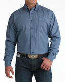 Cinch Men's Western Shirt - Royal Blue Geometric
