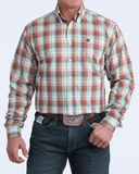Cinch Men's Western Shirt - Red Geometric