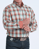 Cinch Men's Western Shirt - Red Geometric