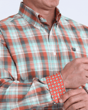 Cinch Men's Western Shirt - Red Geometric