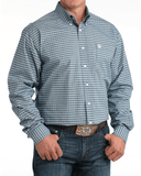 Cinch Men's Western Shirt - Classic Blue Plaid