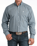 Cinch Men's Western Shirt - Classic Blue Plaid
