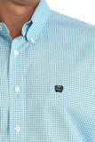 Cinch Men's Western Shirt - Light Blue Check (MTW1106087)