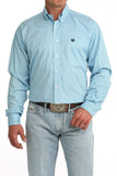 Cinch Men's Western Shirt - Light Blue Check (MTW1106087)