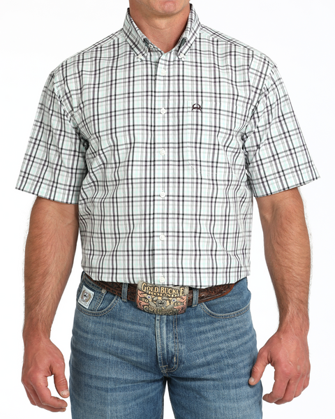 Cinch Men's Western Short Sleeve Shirt - White (MTW1704160)