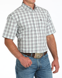 Cinch Men's Western Short Sleeve Shirt - White (MTW1704160)