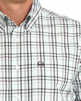 Cinch Men's Western Short Sleeve Shirt - White (MTW1704160)