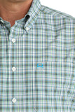 Cinch Men's Arenaflex Western Short Sleeve Shirt - Blue & Yellow Plaid (MTW1704169)