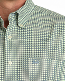 Cinch Men's Arenaflex Western Shirt - Green Geometric (MTW1862041)