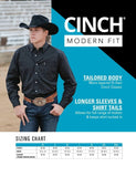Cinch Men's Western Shirt - Blue Plaid Modern Fit (MTW1303110)