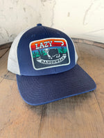 Lazy J Ranch Wear Cap - Navy Sunrise Cactus