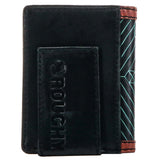 Hooey Neon Moon Roughy Bifold Money Clip Wallet - Black/Brown w/Turquoise Aztec