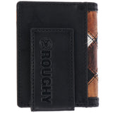 Hooey Smackdown Bifold Money Clip Wallet Black/Brown Patchwork