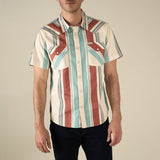 Sendero Provisions Co - The Wyatt Pearl Snap Short Sleeve Shirt - Red/Blue