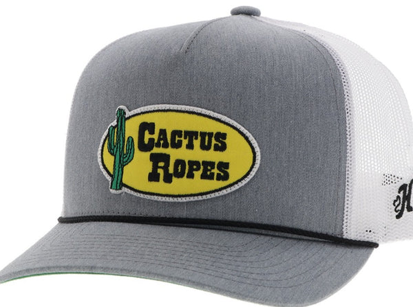 Hooey - Cactus Ropes Grey/White 5-Panel Trucker