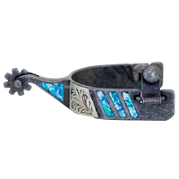 Medium Shank Turquoise Inlay Spur - Large Cup