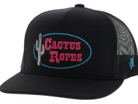 Hooey - Cactus Ropes Black 5-Panel Trucker Pink/Blue