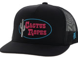 Hooey - Cactus Ropes Black 5-Panel Trucker Pink/Blue
