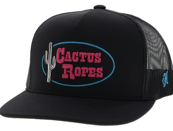 Hooey - Cactus Ropes Black 5-Panel Trucker Pink/Blue