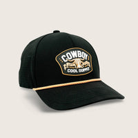 Cowboy Cool Cap - Steer Stampede Rope (Black)