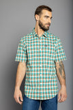 Kimes Ranch - Go Round Plaid Dress Shirt (Teal)