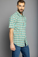 Kimes Ranch - Go Round Plaid Dress Shirt (Teal)