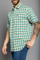 Kimes Ranch - Go Round Plaid Dress Shirt (Teal)