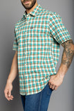 Kimes Ranch - Go Round Plaid Dress Shirt (Teal)