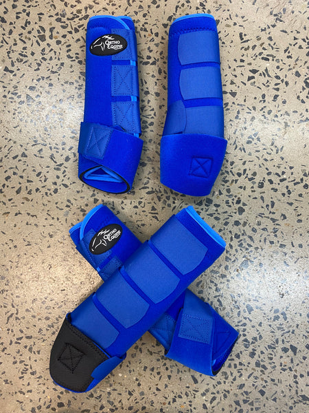 Set Of 4 Ortho Equine Complete Comfort Boots - Blue