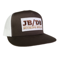 Dale Brisby - JB/DB Bucking Bulls Brown & White Mesh Flatbill