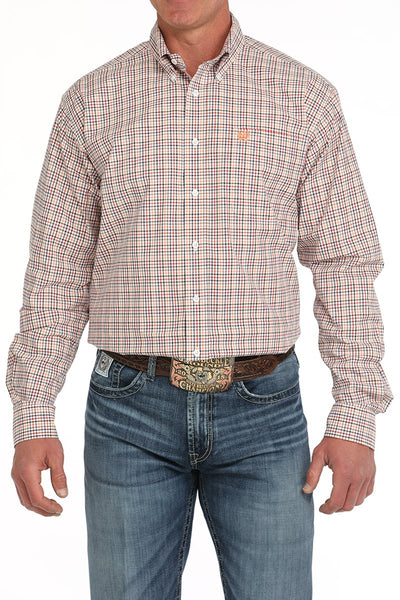 Cinch Men's Western Shirt - White Multi Check (MTW1105874)