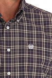 Cinch Men's Western Shirt - Dark Purple Check (MTW1105879)