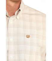 Cinch Men's Western Shirt - Khaki Plaid (MTW1105940)