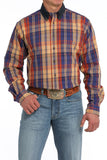 Cinch Men's Western Shirt - Multicolour Plaid (MTW1242003)