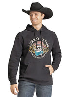 Rock & Roll - Skull Graphic Hoodie (BU94T07447)