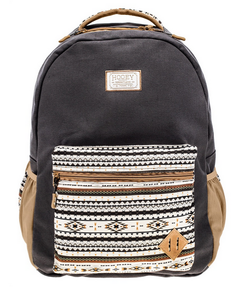 Hooey Recess Backpack Charcoal With Simply Taupe/Phantom Comanche Pattern