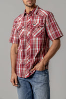 Kimes Ranch - Wabasa Short Sleeve Dress Shirt (Red)