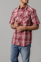Kimes Ranch - Wabasa Short Sleeve Dress Shirt (Red)