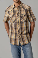 Kimes Ranch - Wabasa Short Sleeve Dress Shirt (Gold)