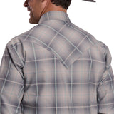 Stetson Men's Western Long Sleeved Shirt - Plaid Grey (11-01-478-6070GY)