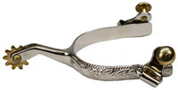Ladies Engraved Chrome Plated Spurs