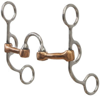 Port Correction Shank Bit - Double Swivel Copper Mouthpiece