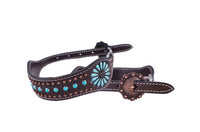 Dog Collar - Blue Beaded Flower (TCCDC-103)