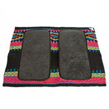 Ortho Equine Saddle Blanket - Firecracker Grey & Turquoise