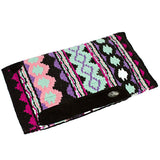 Ortho Equine Saddle Blanket - Riverland Pink & Seafoam