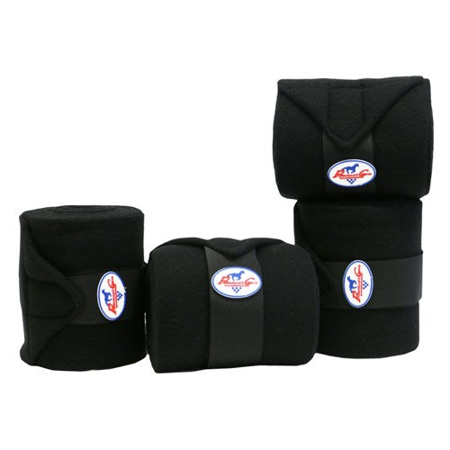 Professional's Choice Polo Wraps - Black 4 Pack