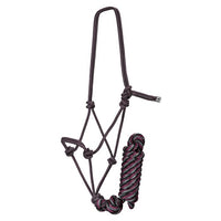 Professional's Choice Rope Halter - Black/Charcoal/Burgundy